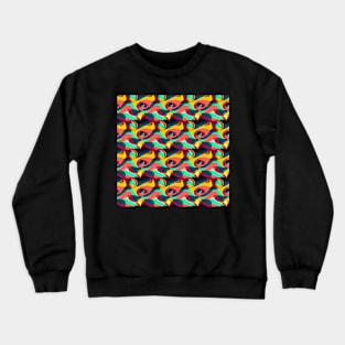 A Bright and Colorful Pattern Crewneck Sweatshirt